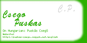 csego puskas business card