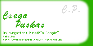 csego puskas business card